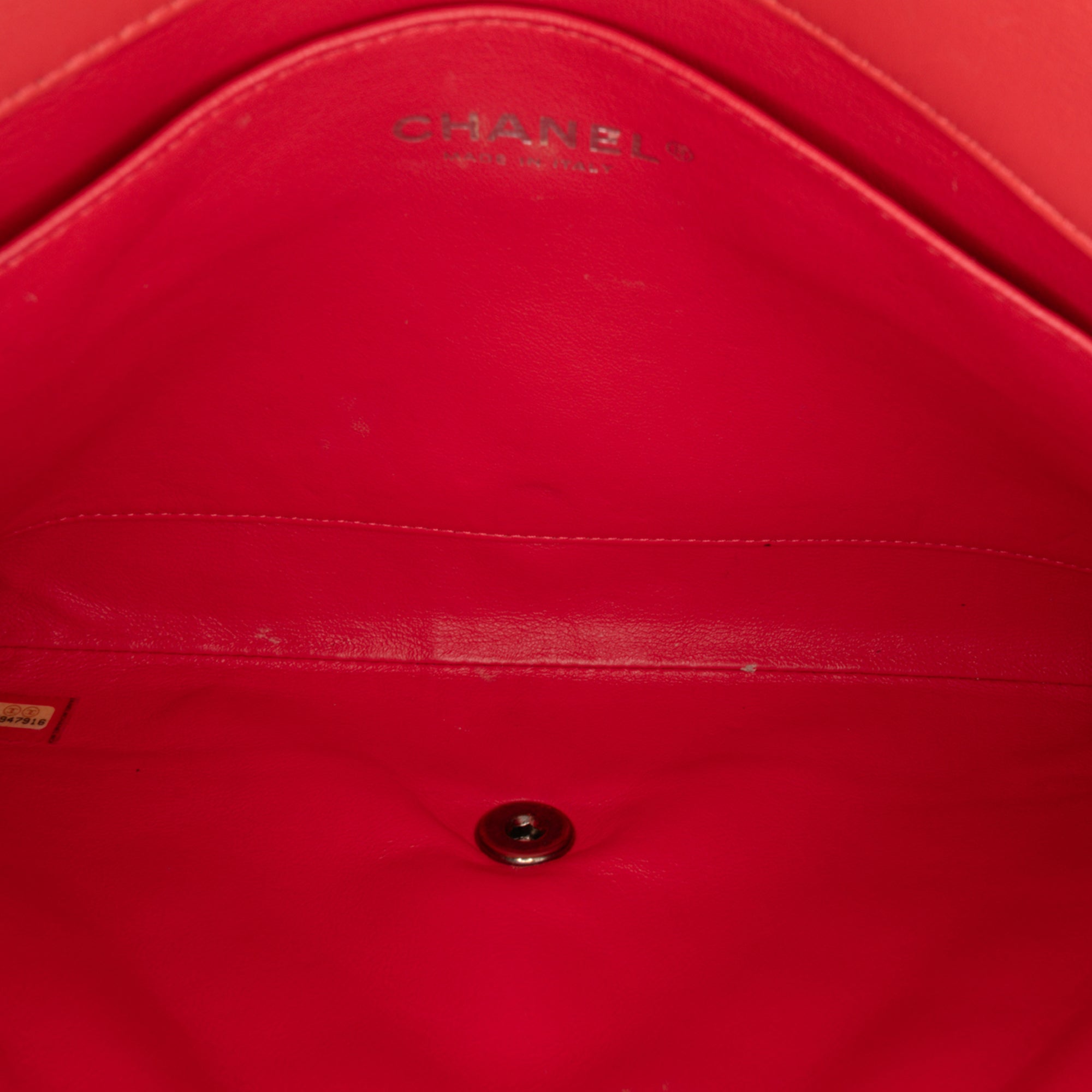 CC Quilted Patent Clutch with Chain