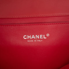 CC Quilted Patent Clutch with Chain