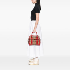 Haymarket Check Coated Canvas Minford Portrait Satchel