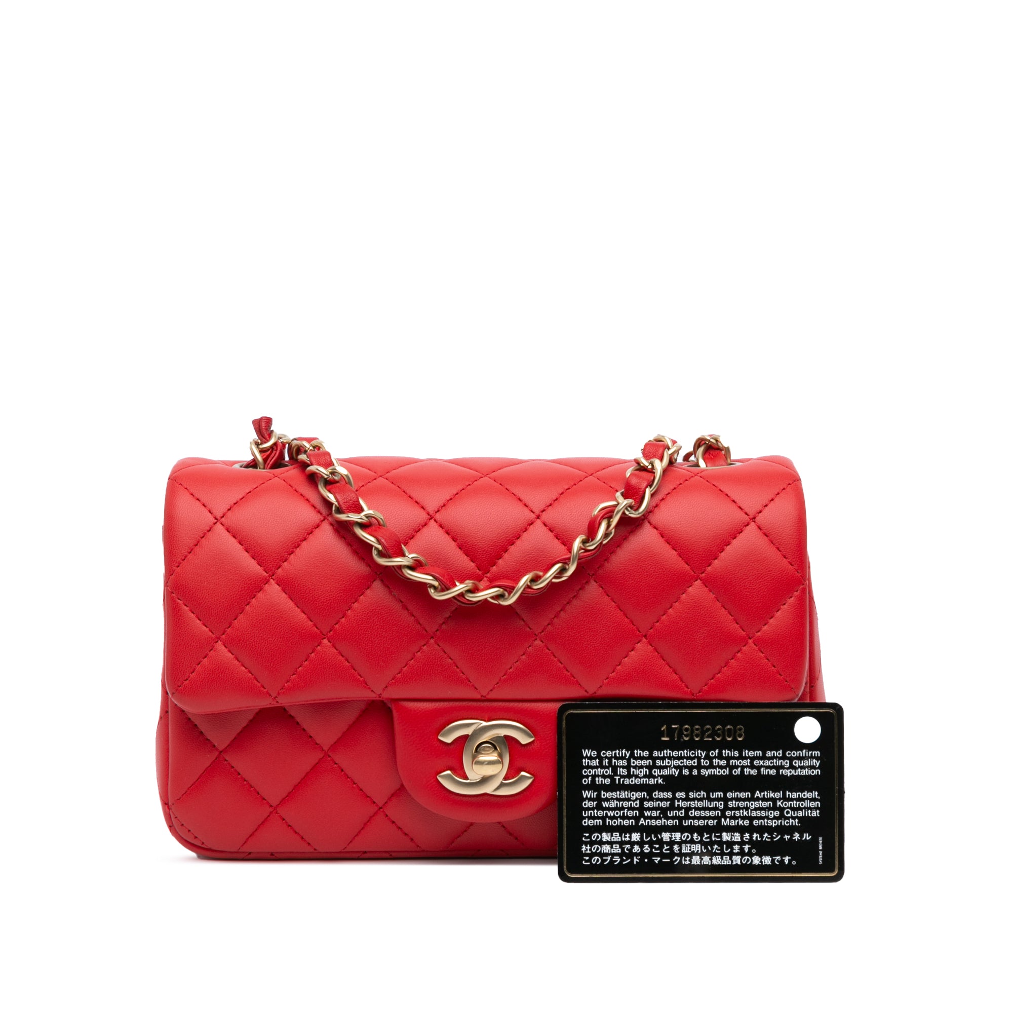 Mini Rectangular Classic Lambskin Single Flap