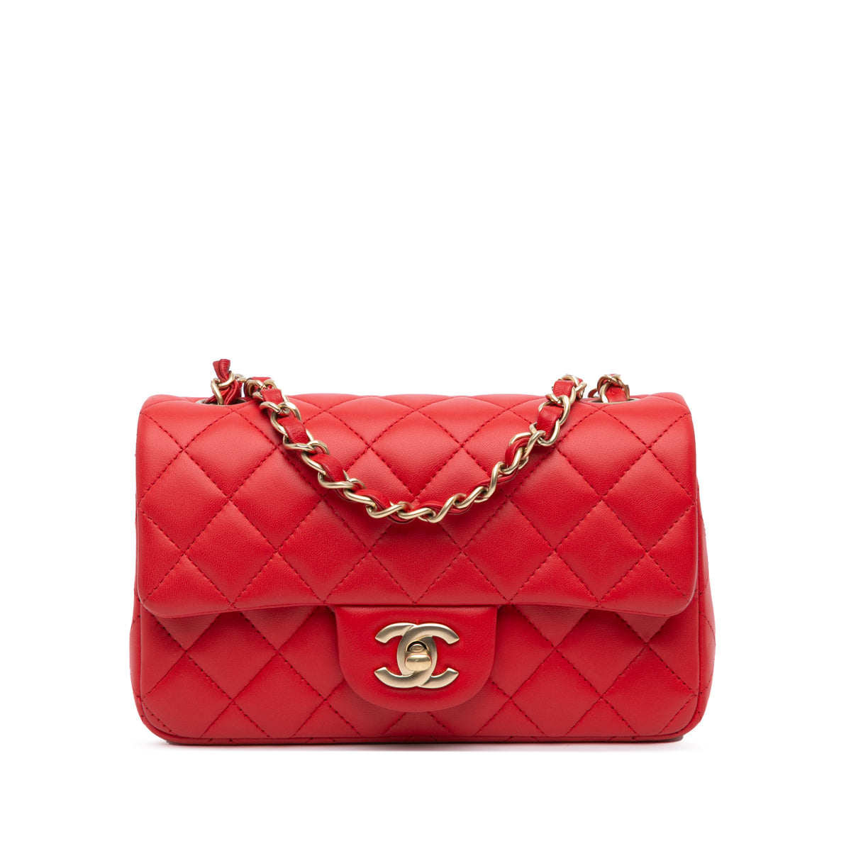 Mini Rectangular Classic Lambskin Single Flap