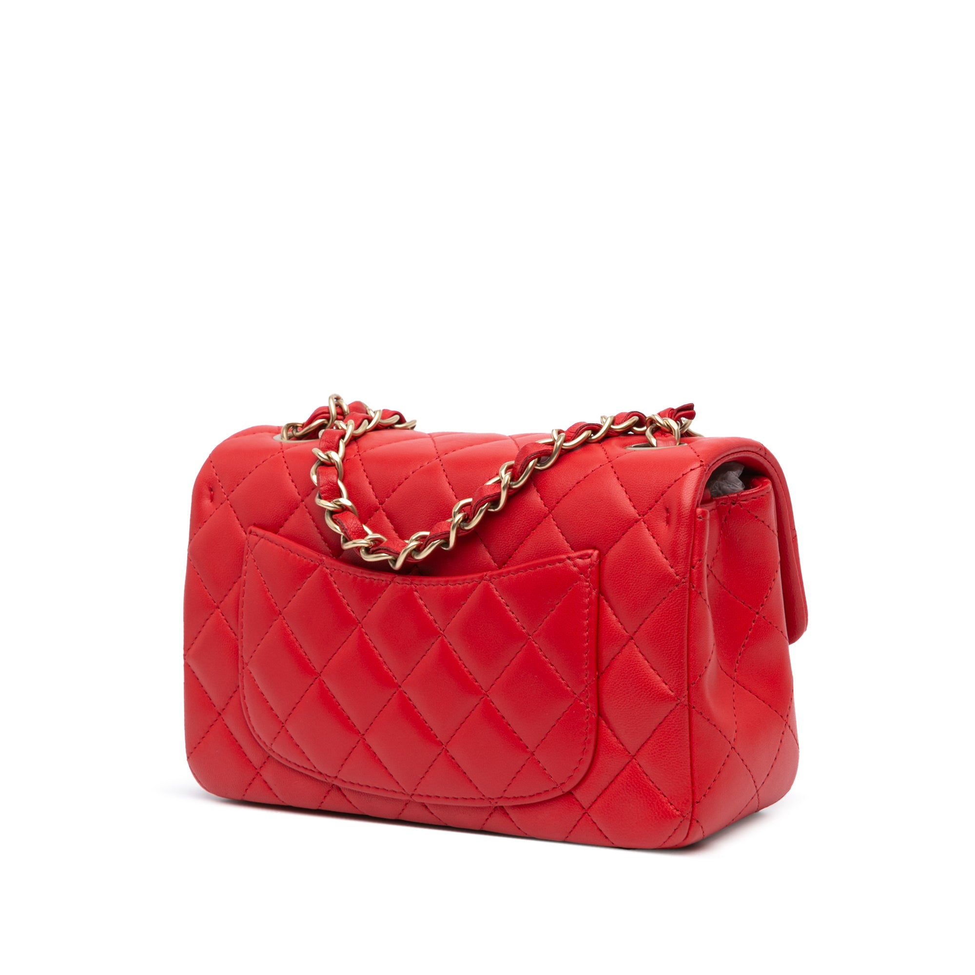 Mini Rectangular Classic Lambskin Single Flap