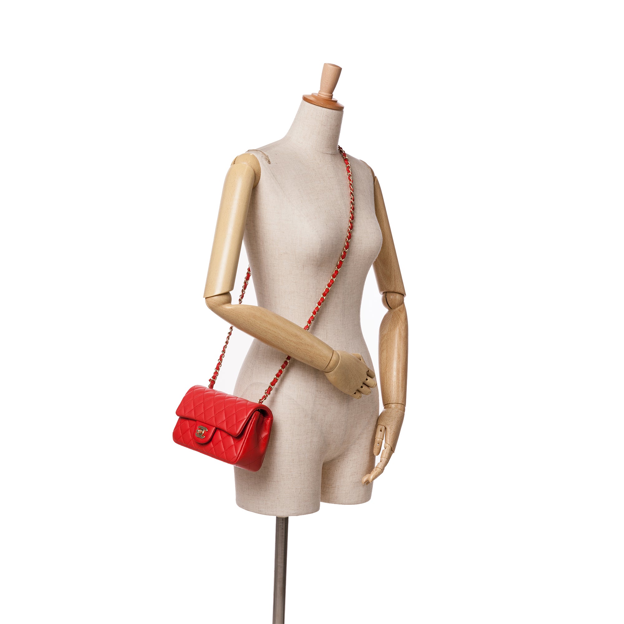 Mini Rectangular Classic Lambskin Single Flap