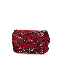 Medium Tweed Braided Charms Double Flap