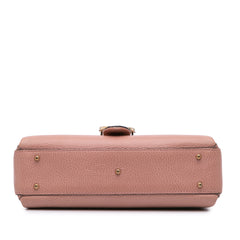 Small Dollar Calfskin Interlocking G Satchel