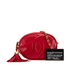 CC Lambskin Tassel Oval Camera Bag