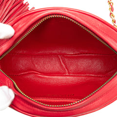 CC Lambskin Tassel Oval Camera Bag