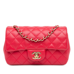 Mini Rectangular Classic Lambskin Single Flap