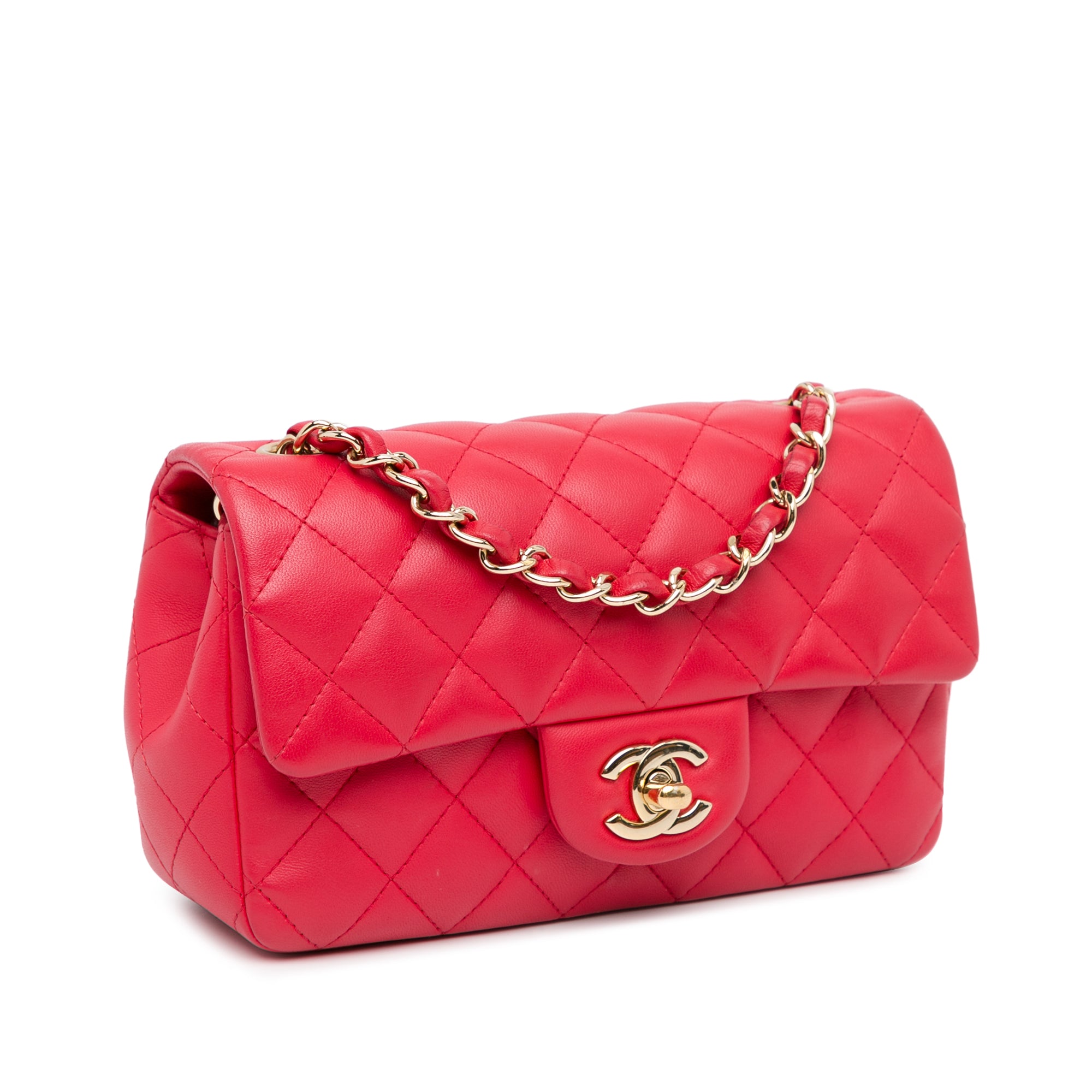 Mini Rectangular Classic Lambskin Single Flap