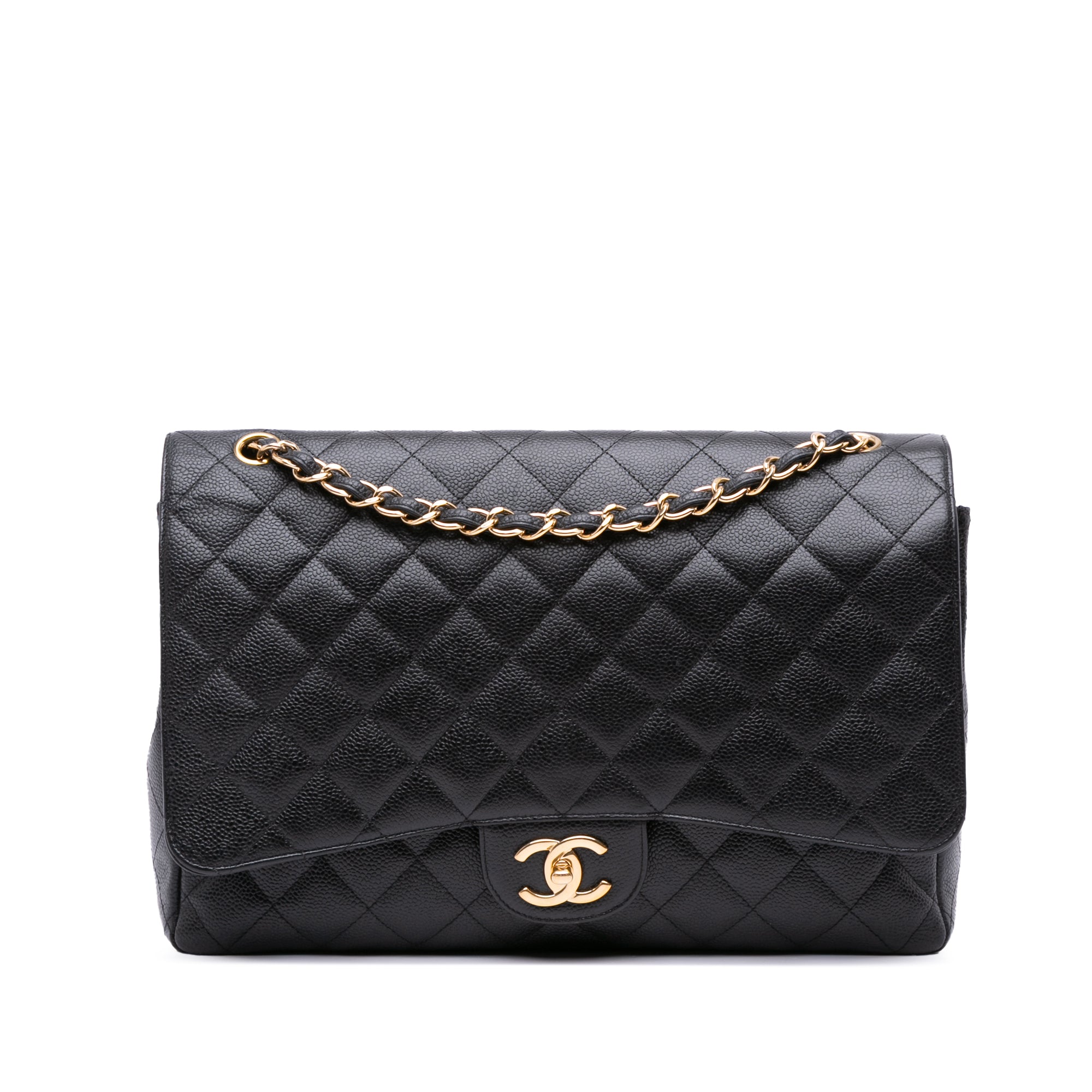 Maxi Classic Caviar Double Flap