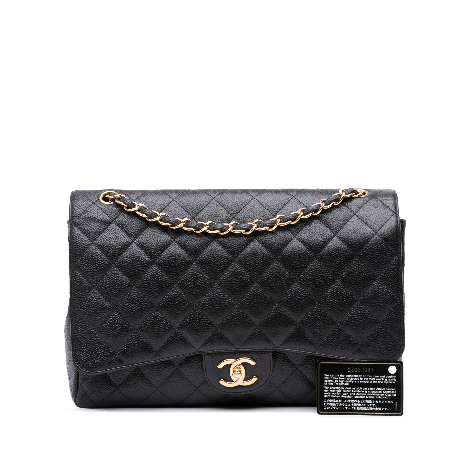 Maxi Classic Caviar Double Flap