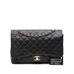 Maxi Classic Caviar Double Flap