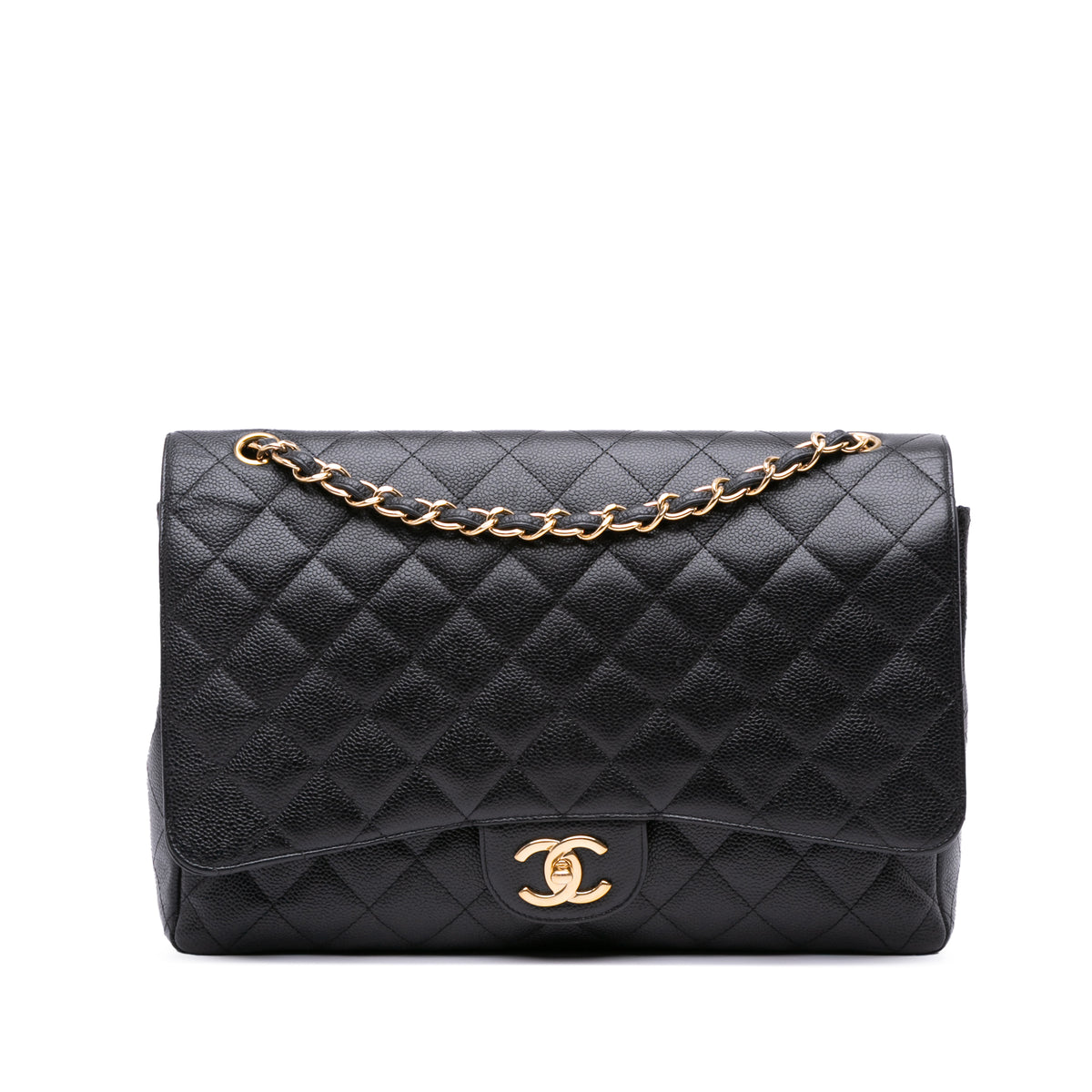 Maxi Classic Caviar Double Flap