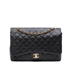 Maxi Classic Caviar Double Flap