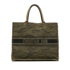 Large Embroidered Canvas Camouflage Book Tote