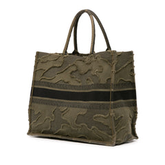 Large Embroidered Canvas Camouflage Book Tote