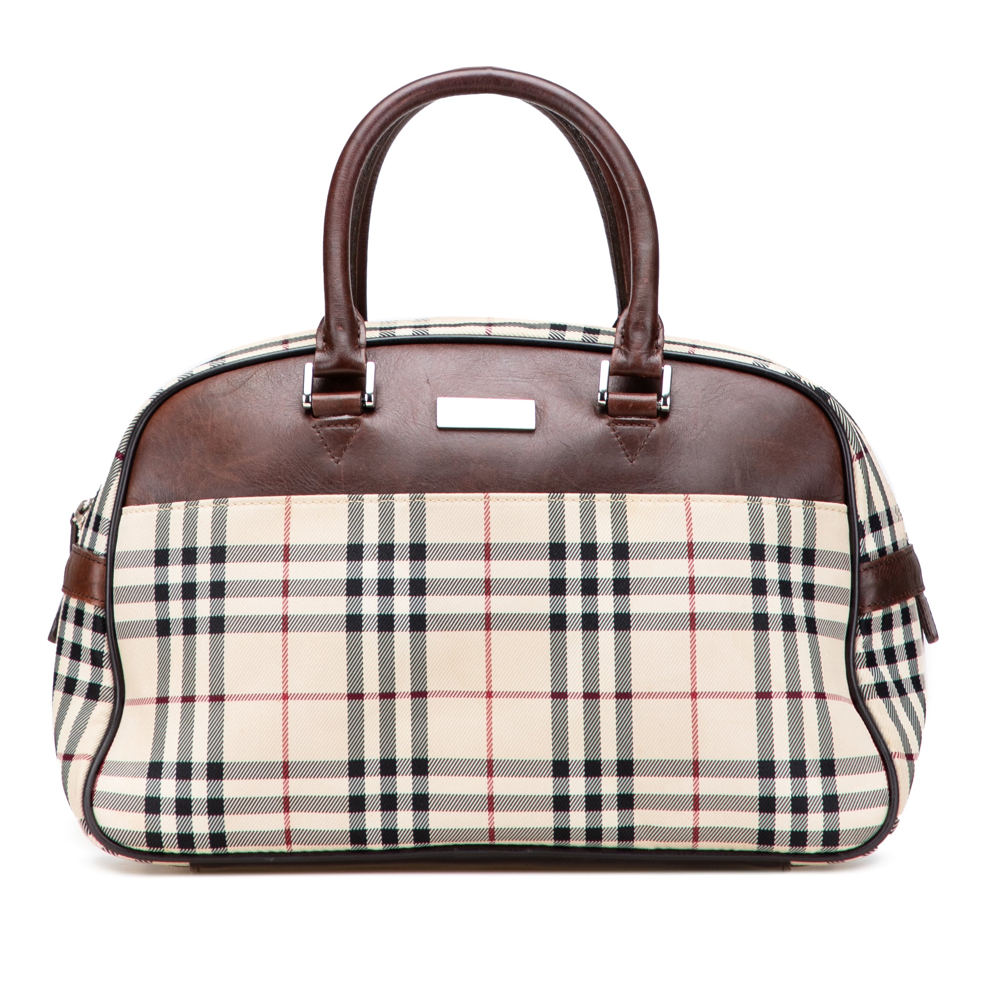 House Check Canvas Handbag