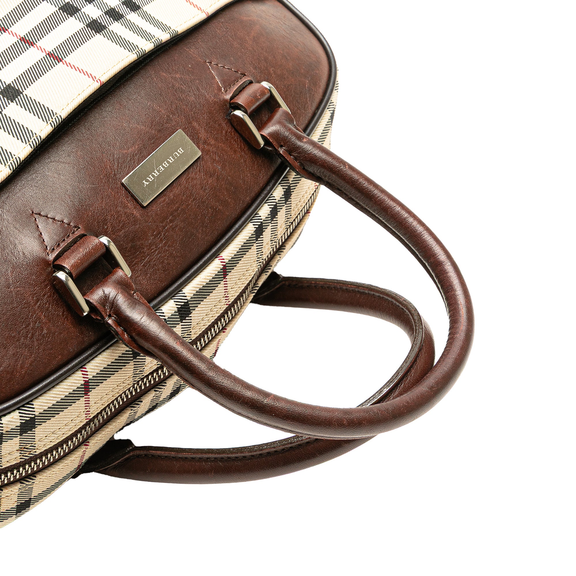 House Check Canvas Handbag