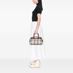 House Check Canvas Handbag