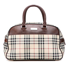 House Check Canvas Handbag
