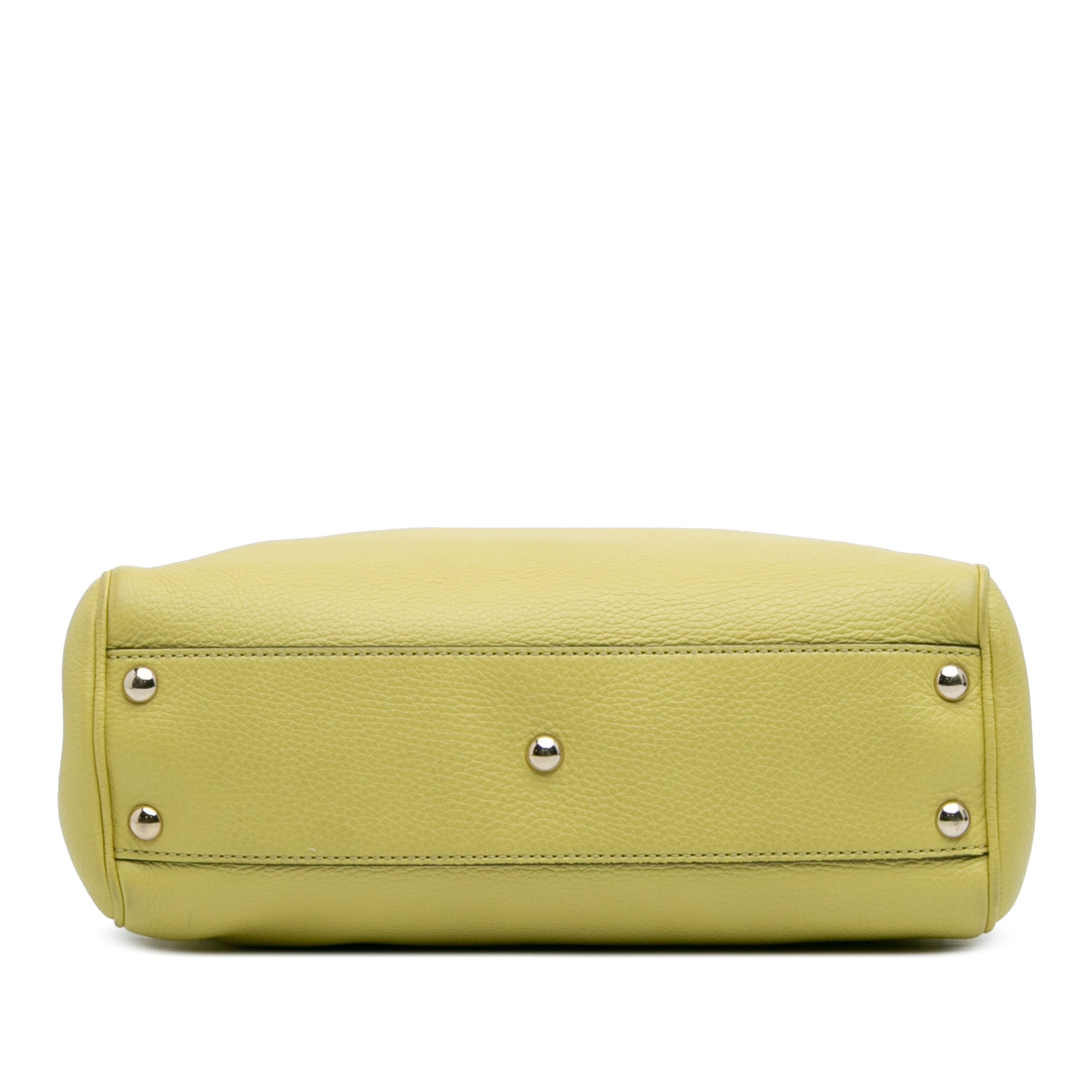 Small Calfskin Bamboo Shopper Satchel