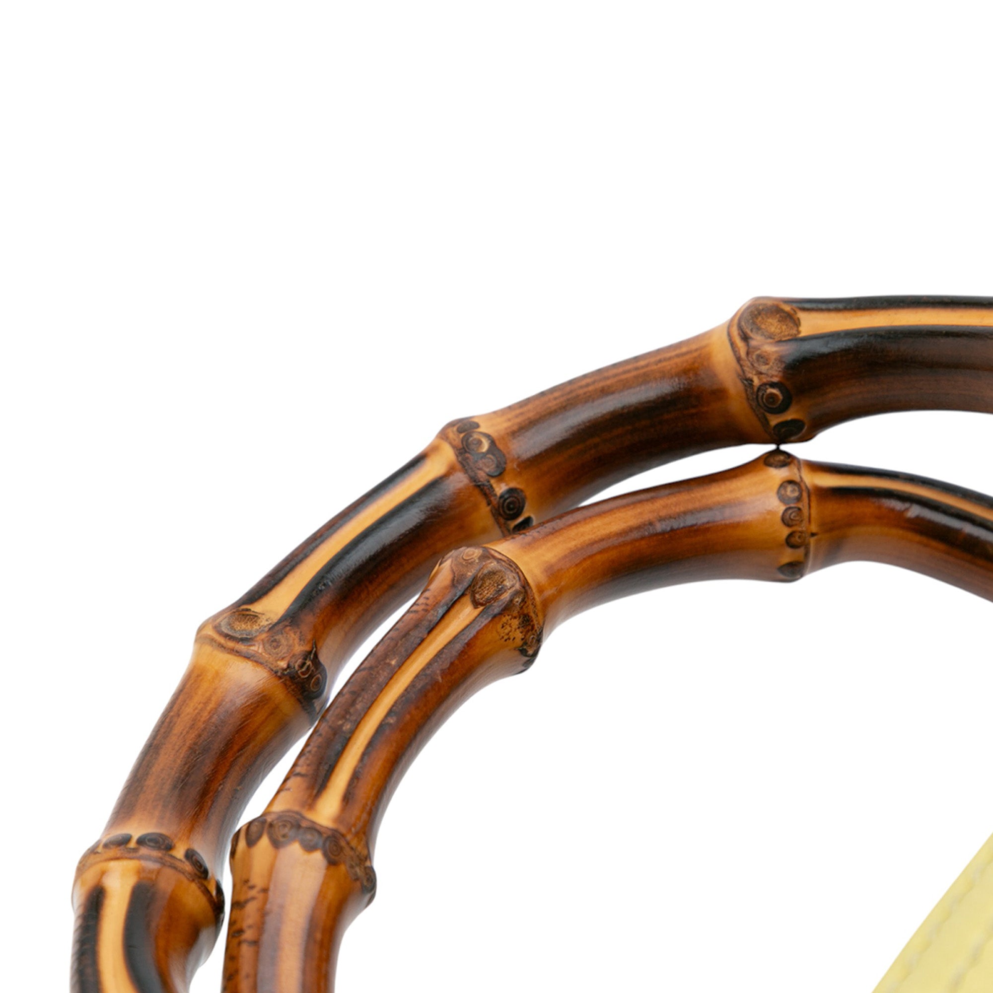 Small Calfskin Bamboo Shopper Satchel