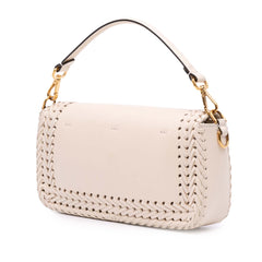 Woven Calfskin Vitello King Ceylon Baguette Satchel