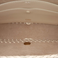 Woven Calfskin Vitello King Ceylon Baguette Satchel