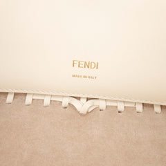 Woven Calfskin Vitello King Ceylon Baguette Satchel