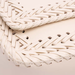 Woven Calfskin Vitello King Ceylon Baguette Satchel