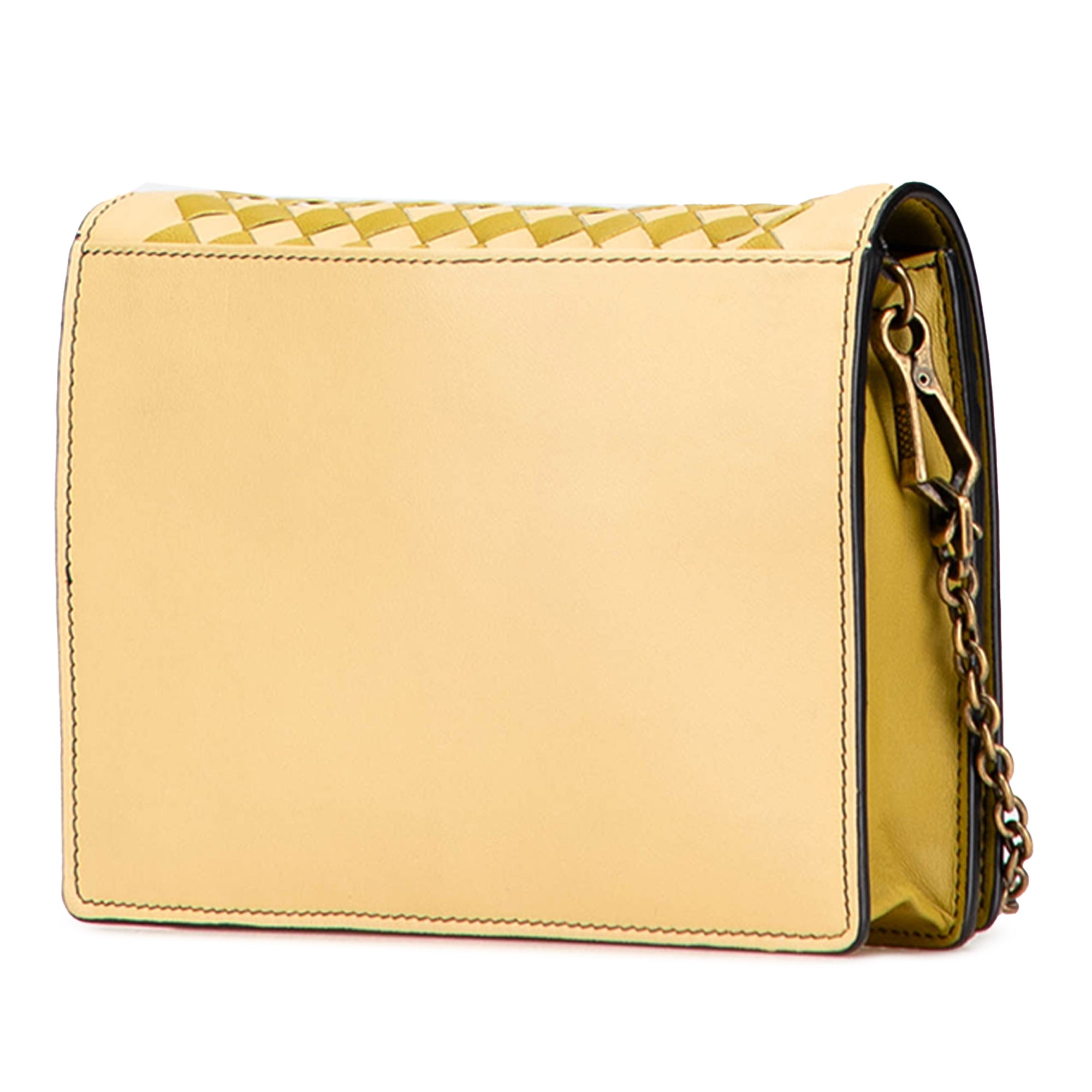Nappa Intrecciato Studded Wallet on Chain