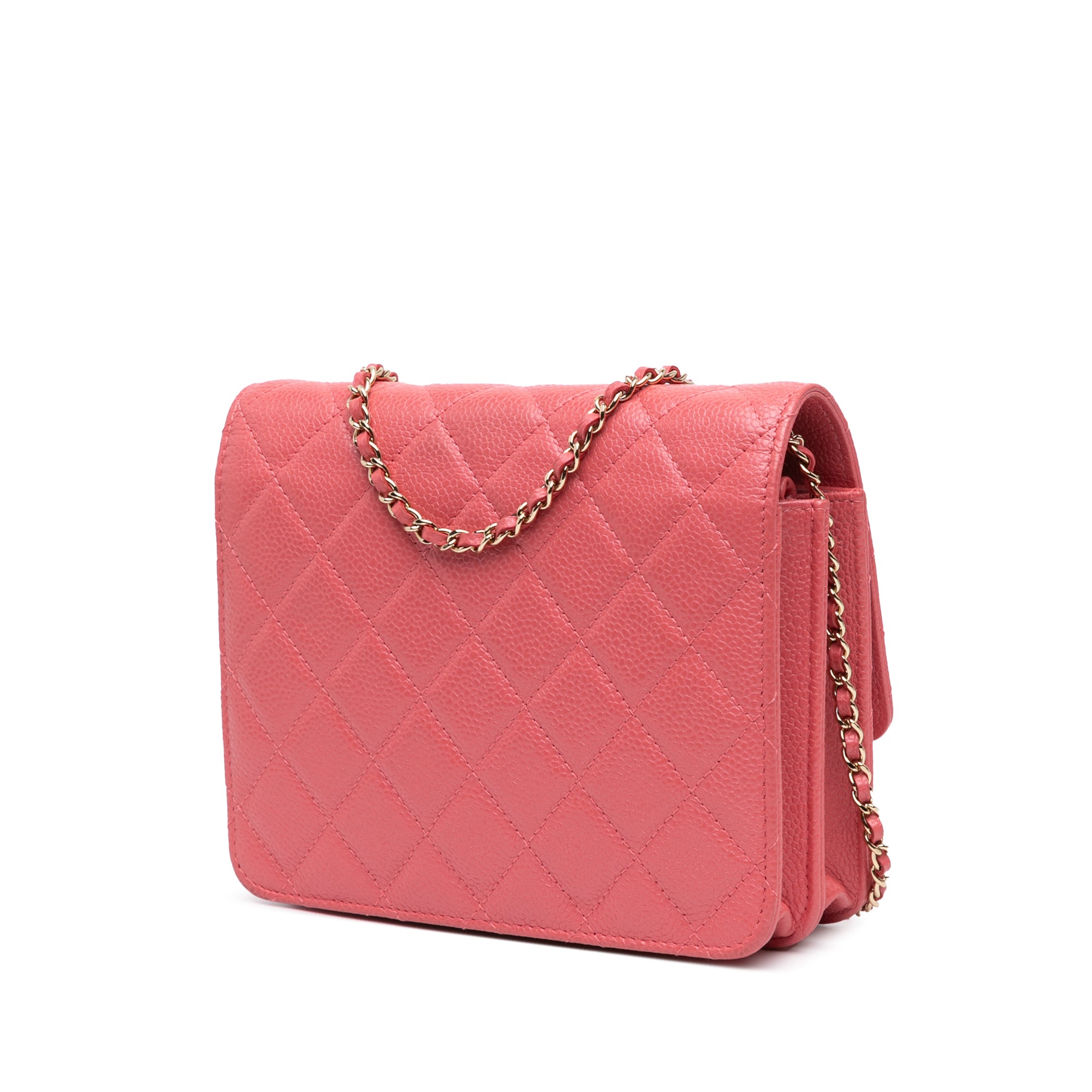 Quilted Caviar Golden Class Wallet On Chain