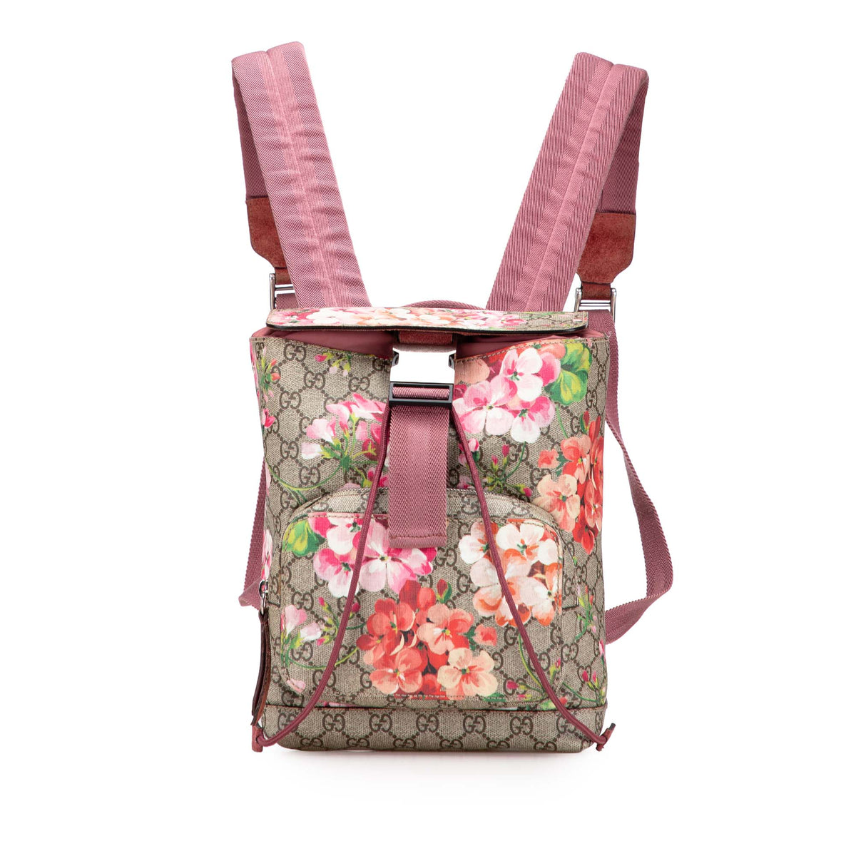 Small GG Supreme Blooms Single Buckle Backpack