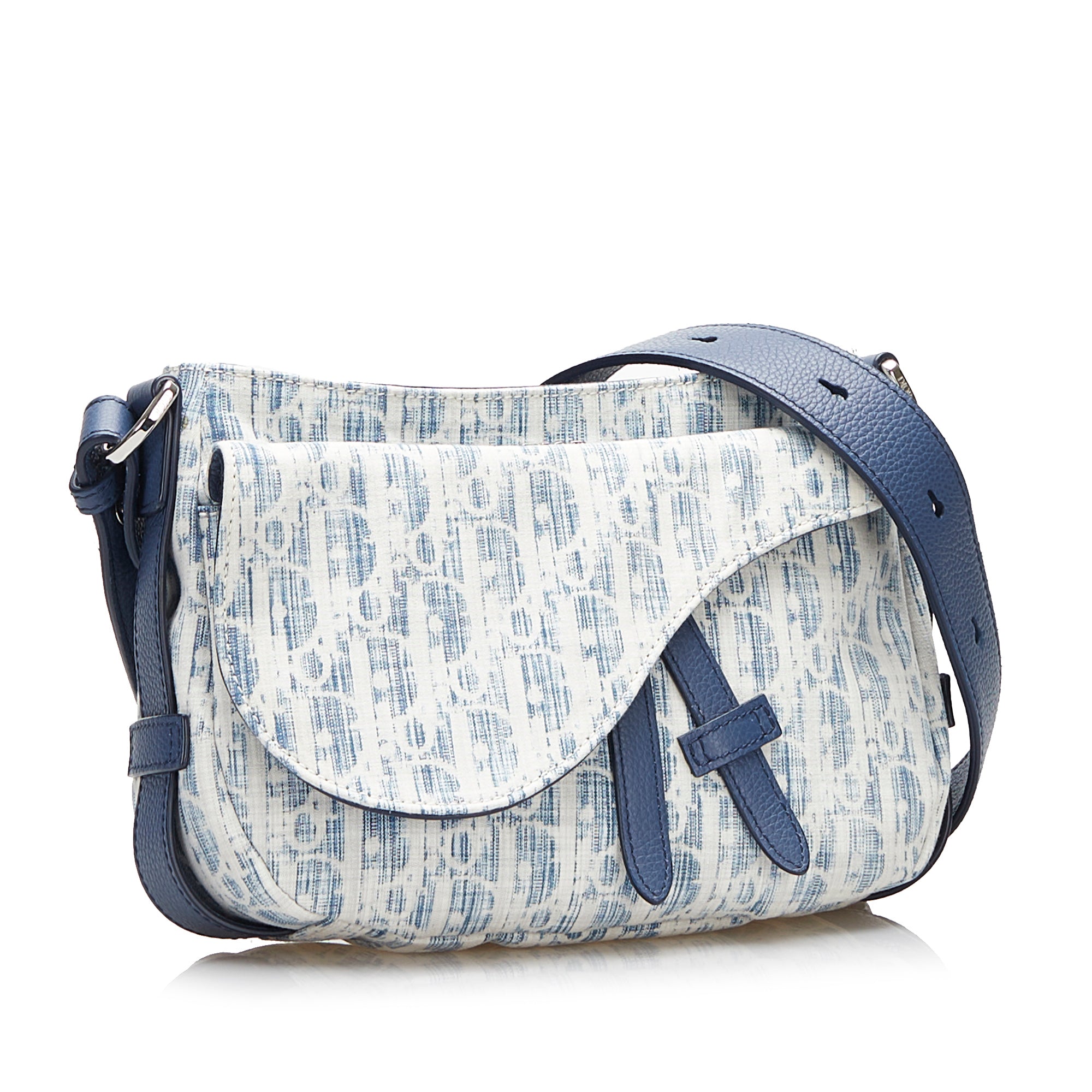 Mini Oblique Kasuri Soft Saddle Satchel