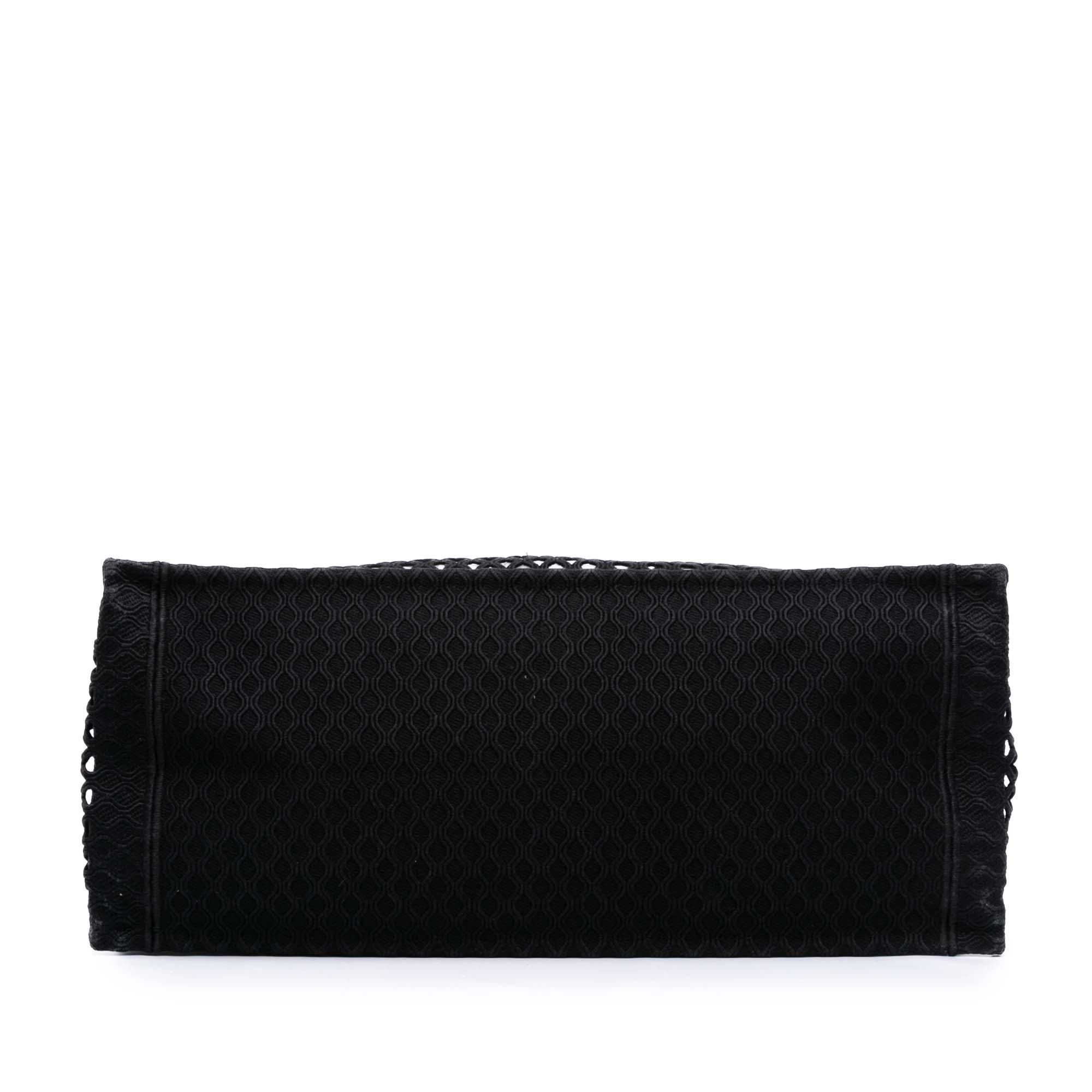 Large Embroidered Mesh Book Tote