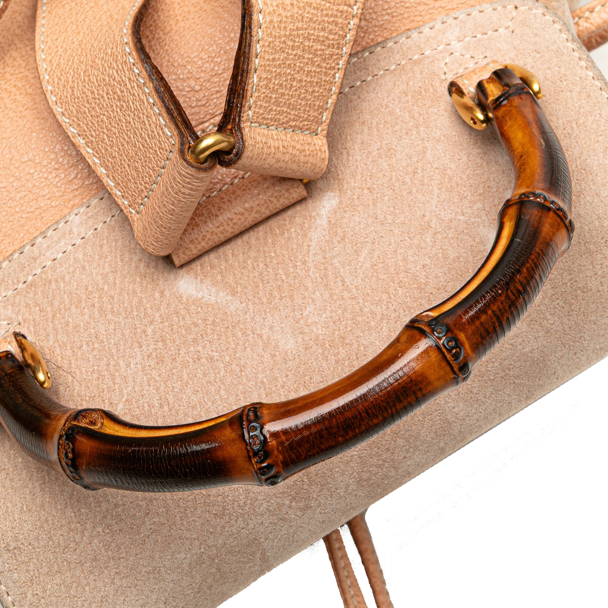 Suede Bamboo Backpack