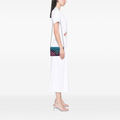 GG Marmont Matelasse Diagonal Canvas Chain Wallet