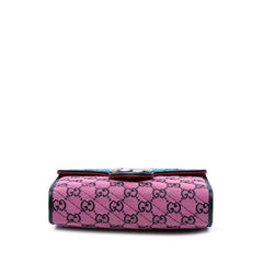 GG Marmont Matelasse Diagonal Canvas Chain Wallet