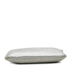 Medium Metallic Chevron Calfskin O Case Clutch