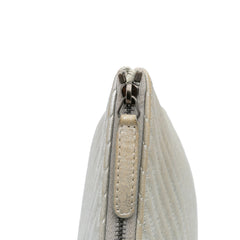 Medium Metallic Chevron Calfskin O Case Clutch