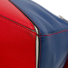 Small Bicolor Calfskin Puzzle Satchel