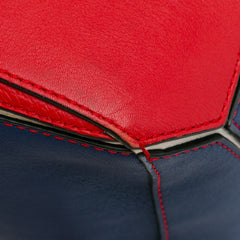 Small Bicolor Calfskin Puzzle Satchel