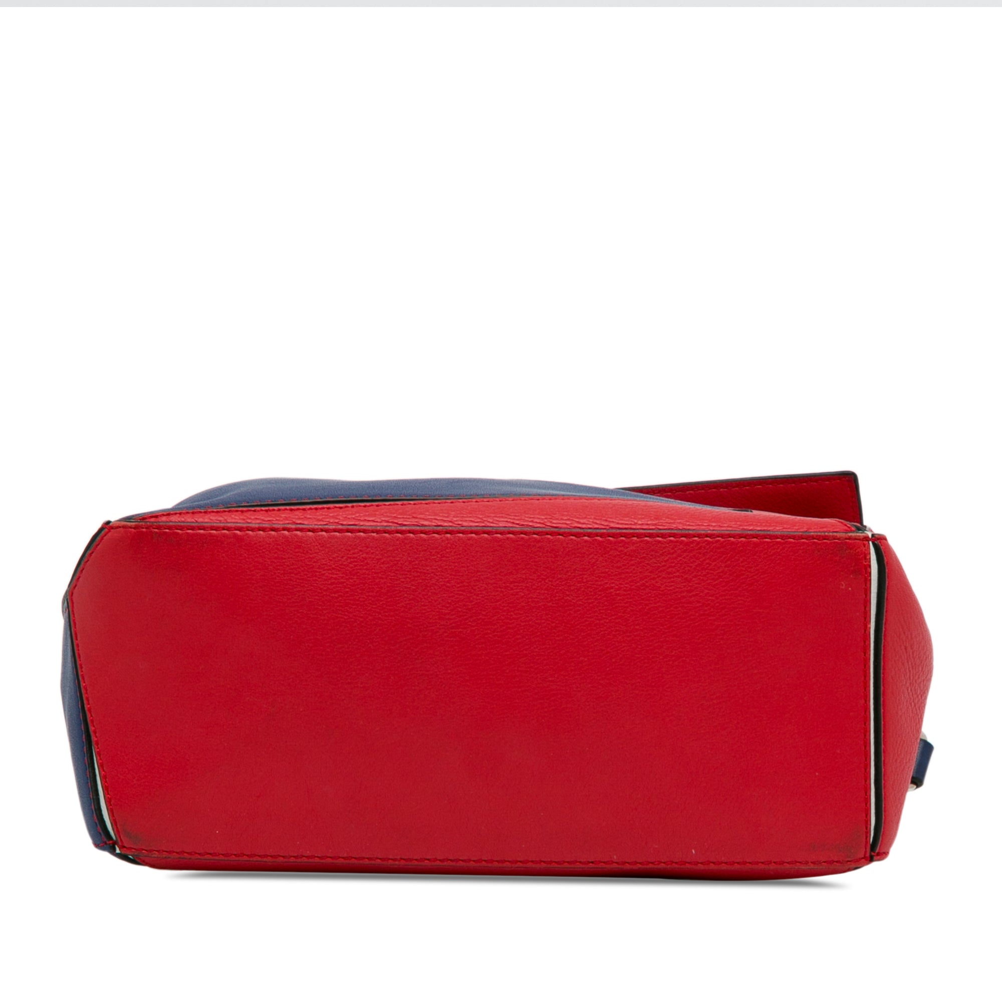 Small Bicolor Calfskin Puzzle Satchel