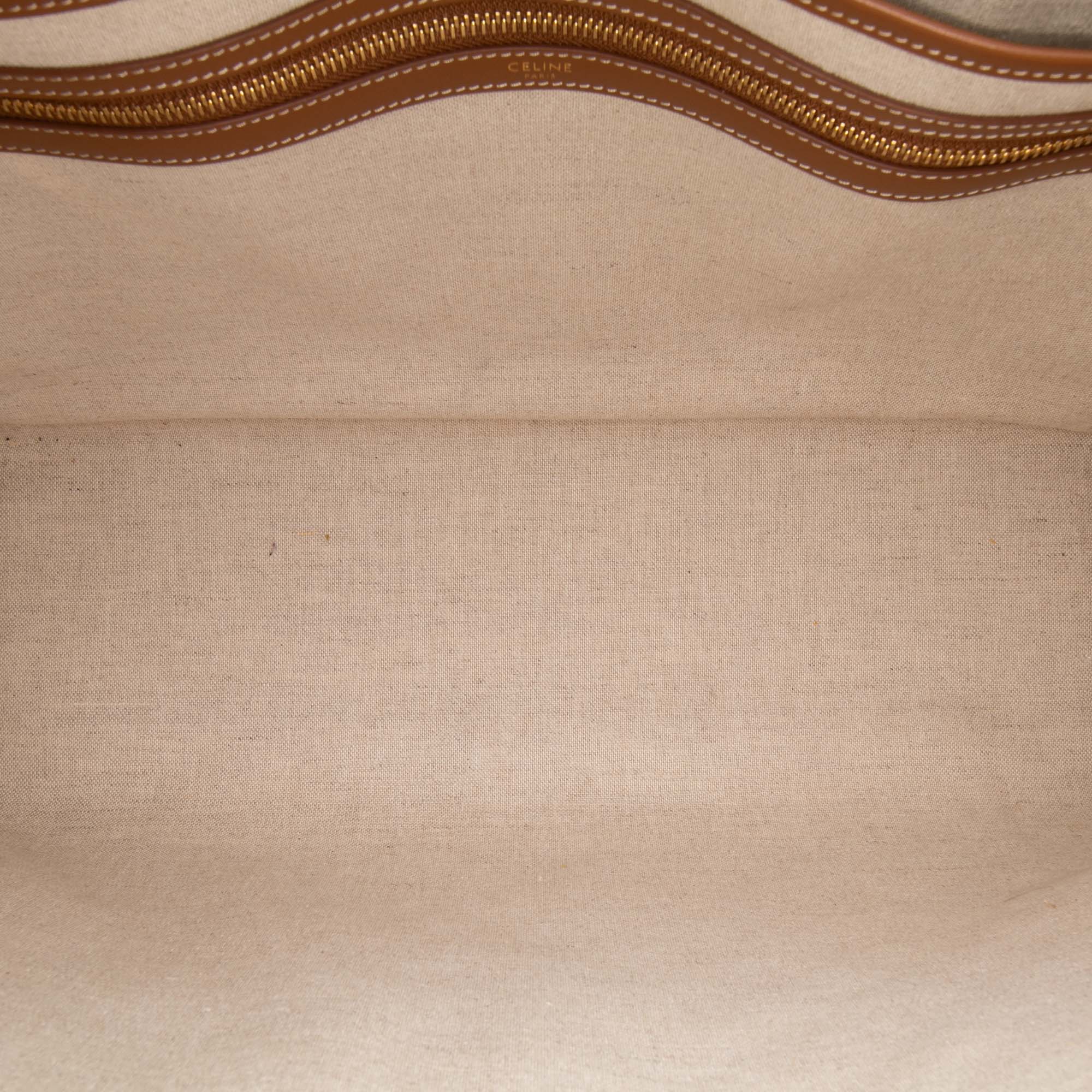 Triomphe Embroidered Canvas Horizontal Cabas