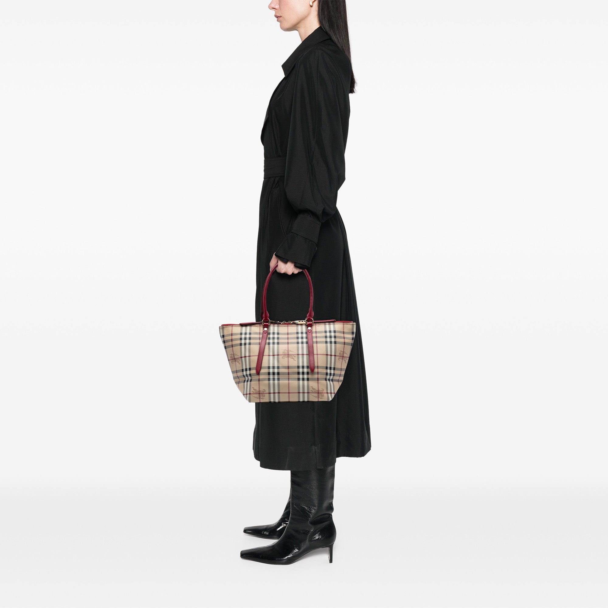 Small Haymarket Check Coated Canvas Salisbury Tote