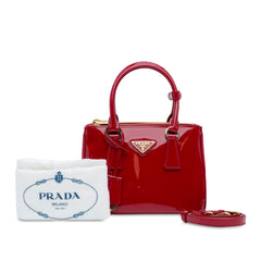 Mini Patent Galleria Double Zip Satchel