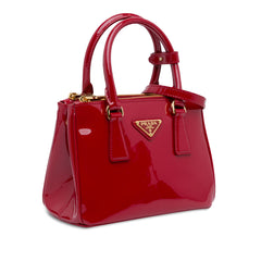 Mini Patent Galleria Double Zip Satchel