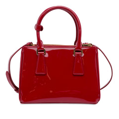 Mini Patent Galleria Double Zip Satchel