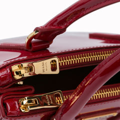 Mini Patent Galleria Double Zip Satchel