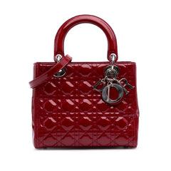 Medium Patent Cannage Lady Dior